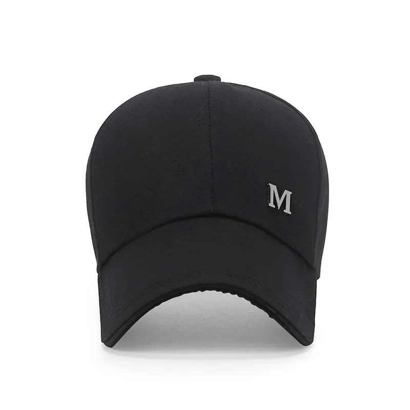 2023 Summer Women Men Baseball Cap Solid Color Outdoor Sports Cap Peaked Cap Sunscreen Long Brim Breathable Adjustable Snapback