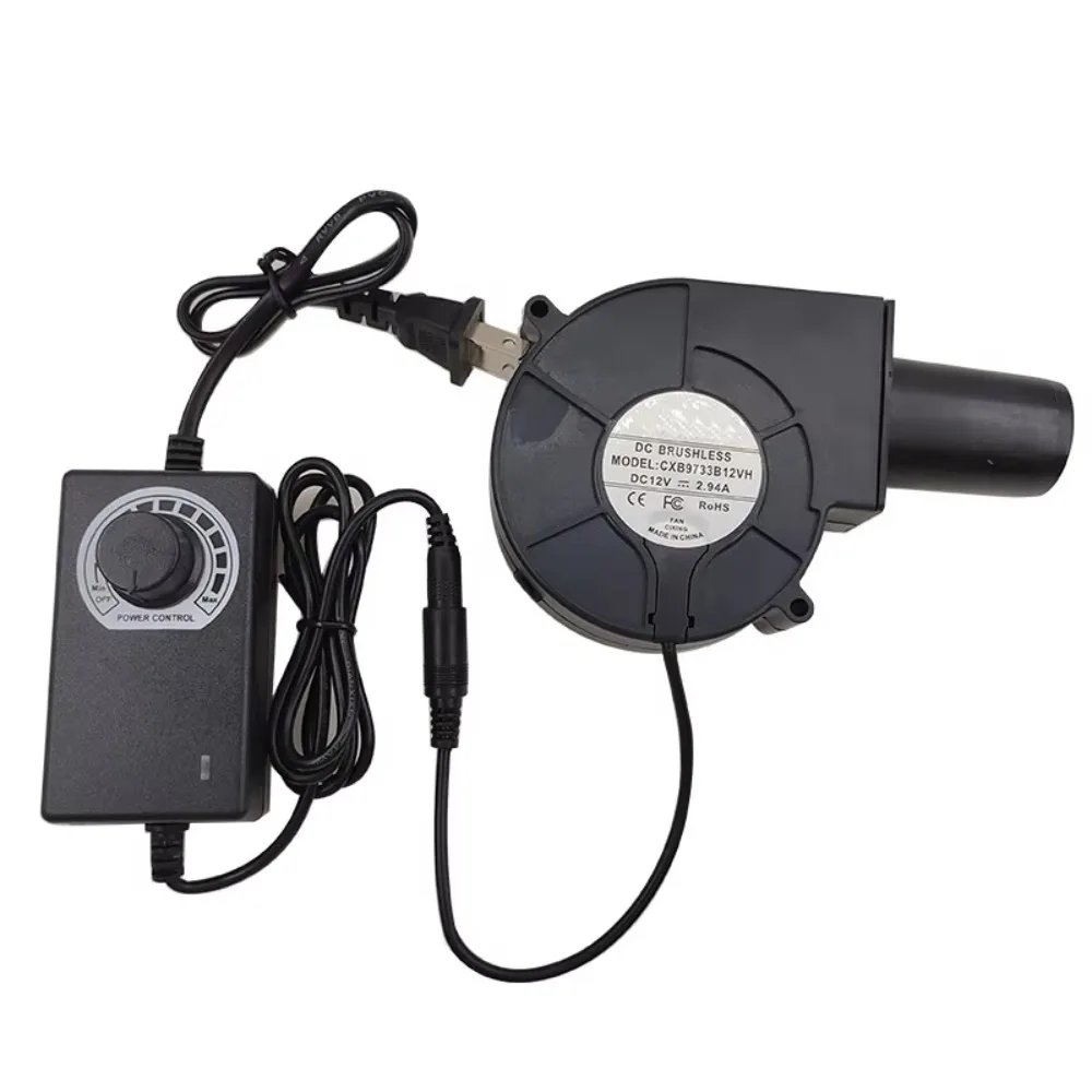 9733 DC 12V 2.7A Turbo Blower Fan High Volume Air 5500-5800 RPM Medium Pressure Tool Parts