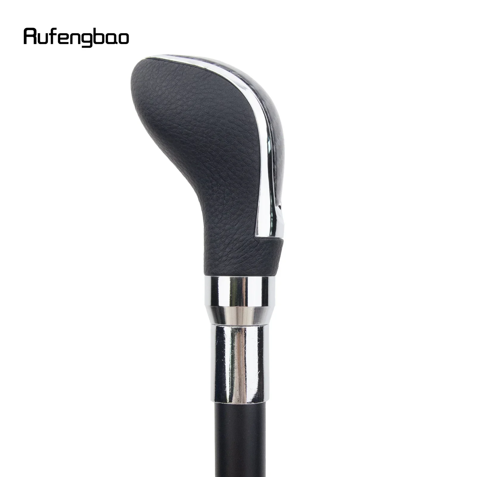 شبكة جلدية سوداء فضية عصا المشي موضة عصا المشي الزخرفية شهم أنيقة تأثيري قصب كروسيير 92 سنتيمتر