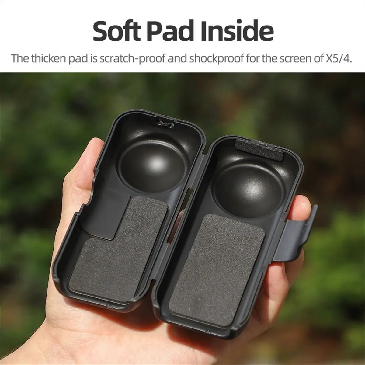 (DT37) Anti-Scratch Flip Protective Case with Rope Anti-Fall Lens Protector Full Coverage Protection Shell for Insta360 X5/X4