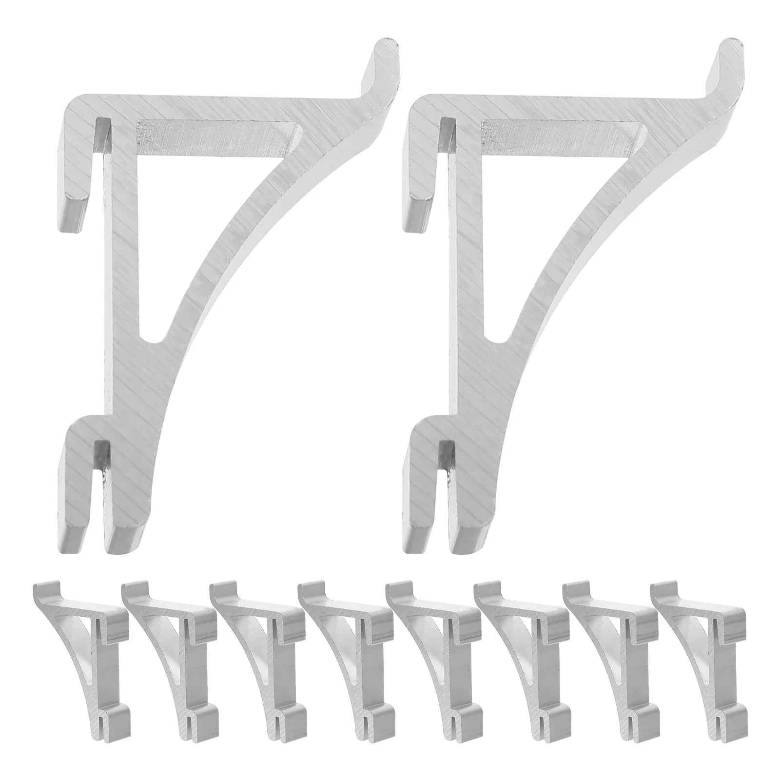 10 Pcs Freezer Hook Cooler Shelf Support Hooks Supports Racking Shelving Aluminum Refrigerator Clip Small Clips for Coolant Car