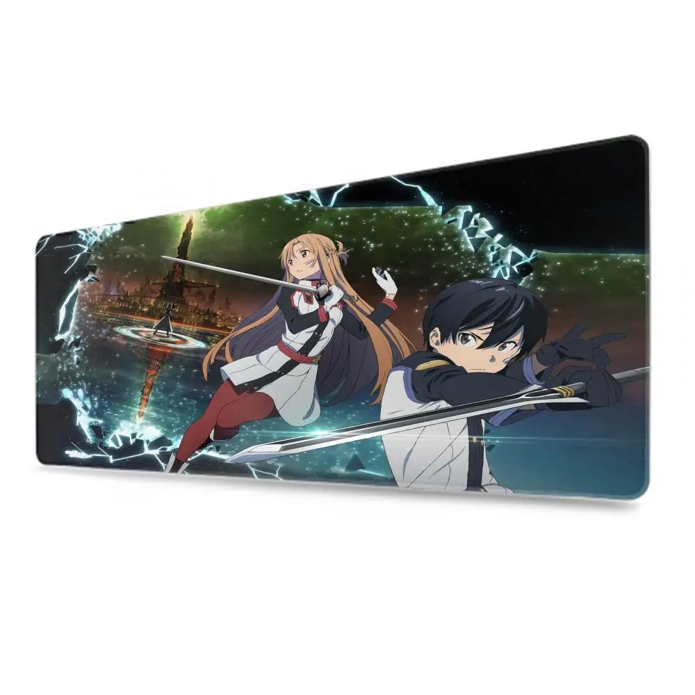 Alfombrilla de ratón Sword Art Online Gaming XL grande nueva HD alfombrillas de ratón XXL alfombra de goma Natural para oficina