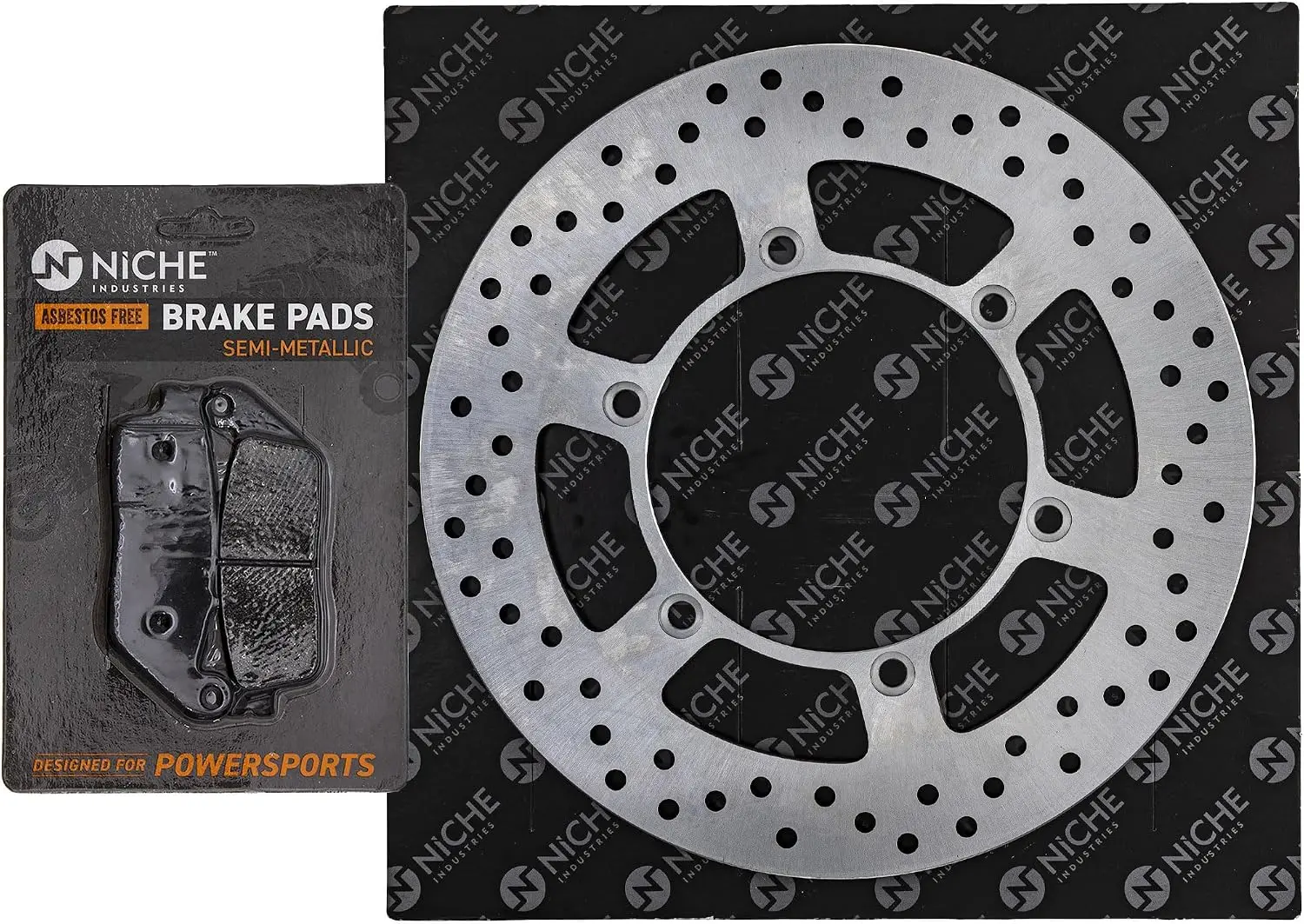 Front Left Brake Rotor Pad Semi Metallic Kit For Honda 06455-KYJ-901