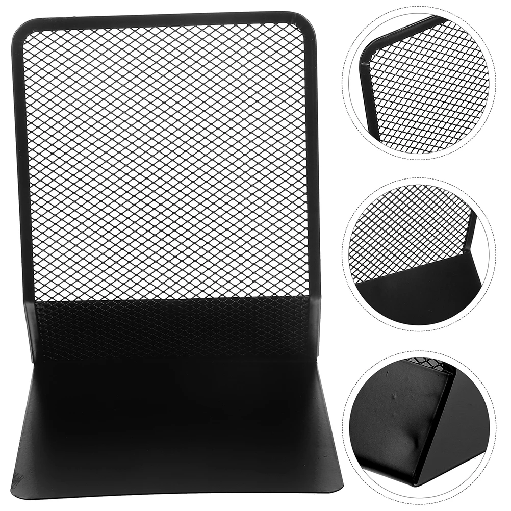 

2pcs Metal Bookends Mesh Design Holds Heavy Books Shelves Office Home Kids Bookshelf Organizer For Magazines Textbooks Dvds