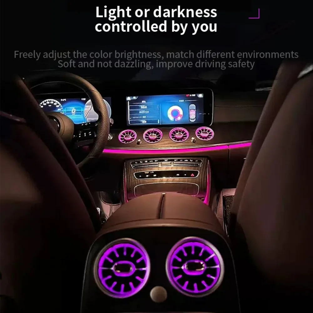 Rotary Tweeter Turbine Air Vent Car Door Speaker Cover For 2016-2022 C238 E-Coupe Ambient Light Mercedes