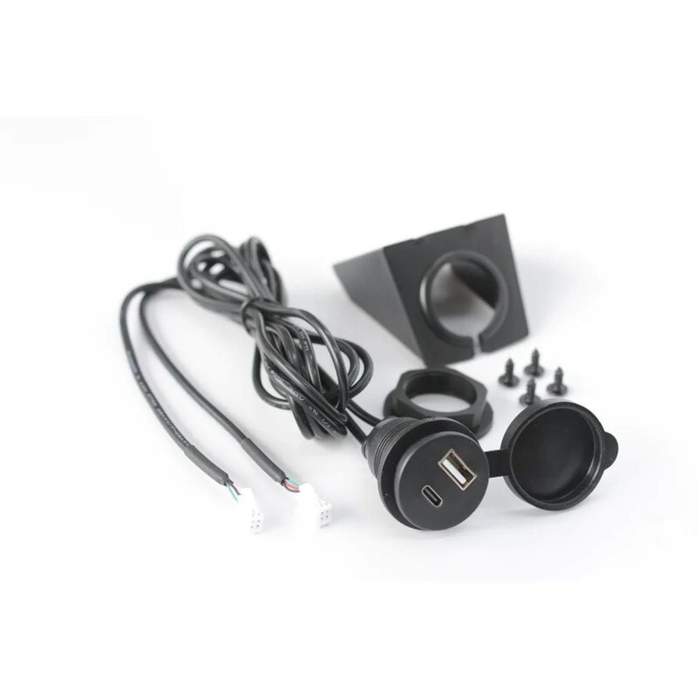Waterproof Car Dash Mount USB Port Panel Interface Extension Cable 150cm for 4PIN 6PIN Navigation Audio Devices