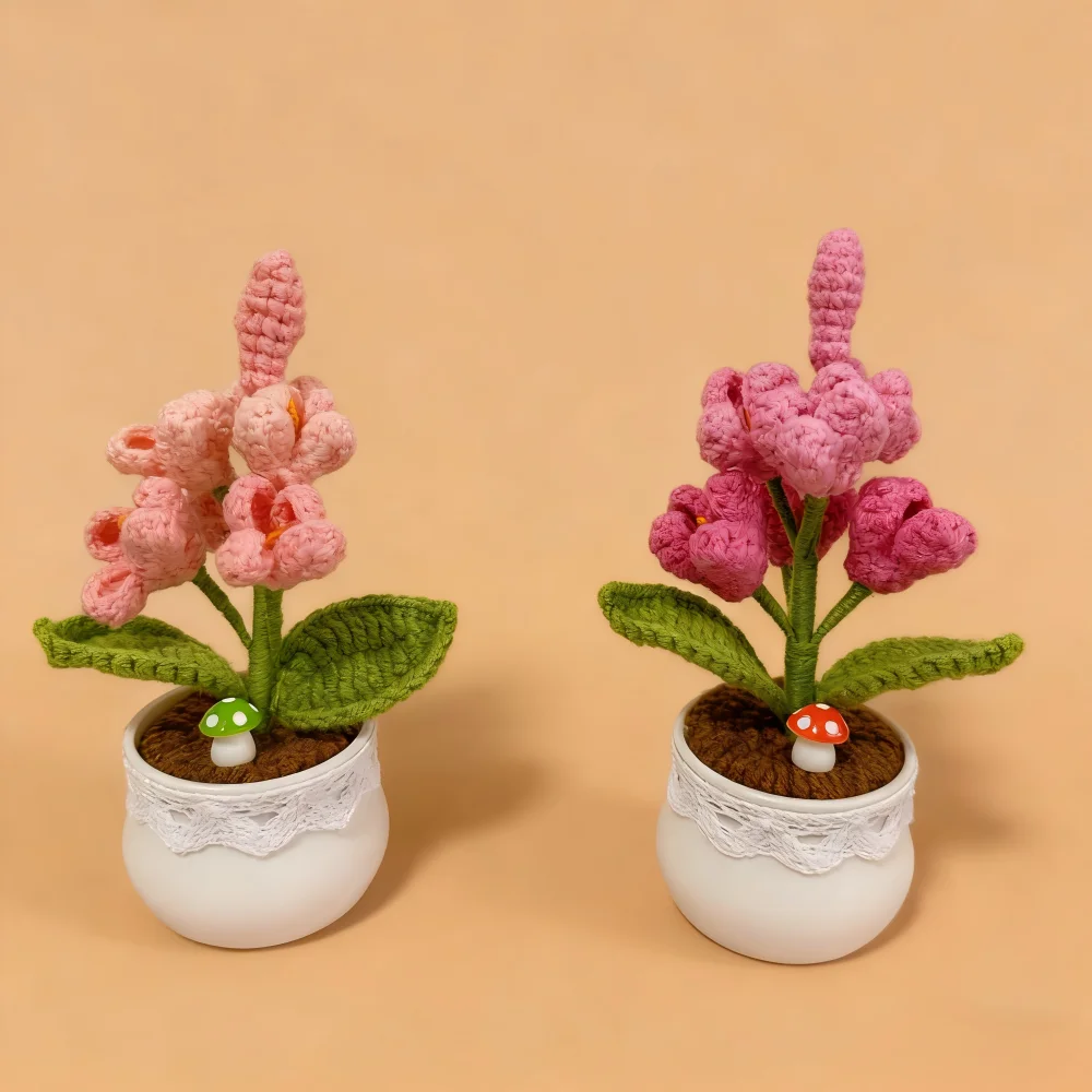 Finished Handmade Hook Lilac Pottery Simulation Flower Home Decor Simulation Flower Wedding Decoration