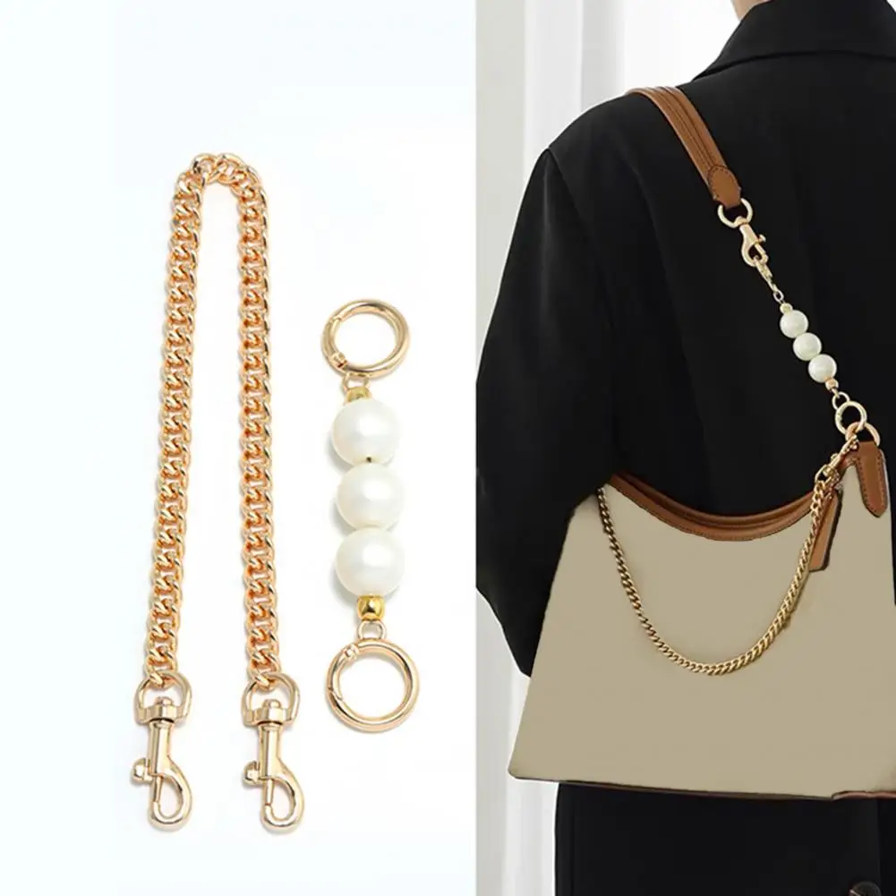 

Bag Chain Strap Extender Bag Chain For Handbag Pearl Extension Chain Bag Chains Handbag Women Bags Belt Ladies Purse Tote ﻿