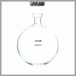 Receiving Flask 3L Rotary Evaporator Accessories Lab Glassware Spherical Mouth Flask 3000ml Round Bottom Mouth Diameter 35mm 1EA