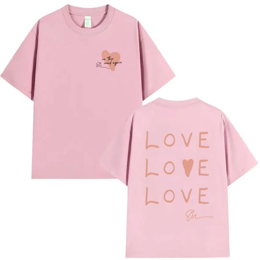 رائجة البيع شون مينديز جولة عالية الجودة 2025 Harajuku تي شيرت الرجال المتضخم تي شيرتات قطن الصيف عادية تي شيرت المشجعين هدية