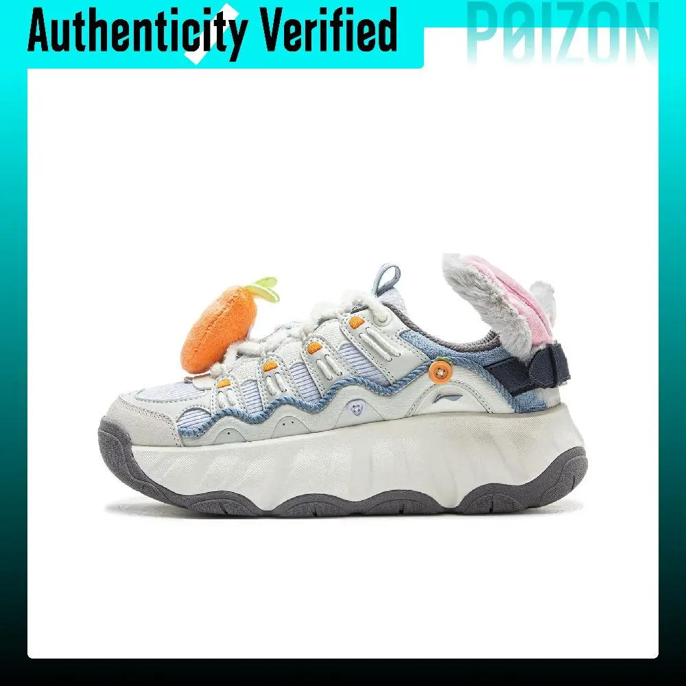 Li Ning x Disney Cookie Shoe Cushioning Slip Resistant Abrasion Resistant Breathable Lightweight Rebound Low top AGCV254-5