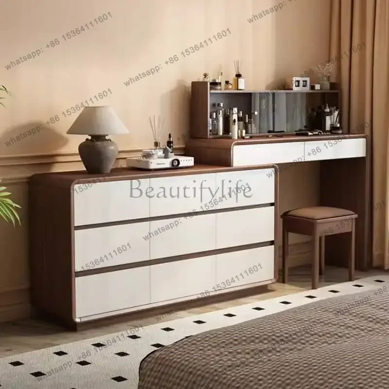 FG Decorations Narrow Vanity Desk Simple Hardwood Jewellery Lounges Vanity Desk Standing Essentials Coiffeuse De Chambre Furnitu