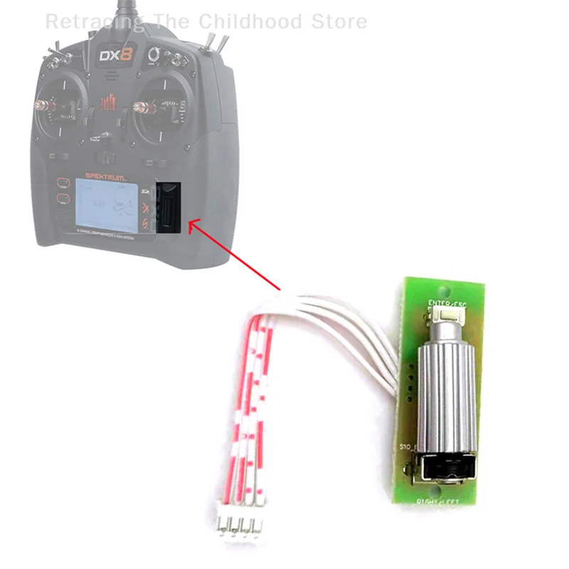 Spektrum DX6i Roller Switch Plate Scroll Board Sensor PCB W Wire Plug Silver Plastic Part For Hobbyking ORX T-SIX Transmitter