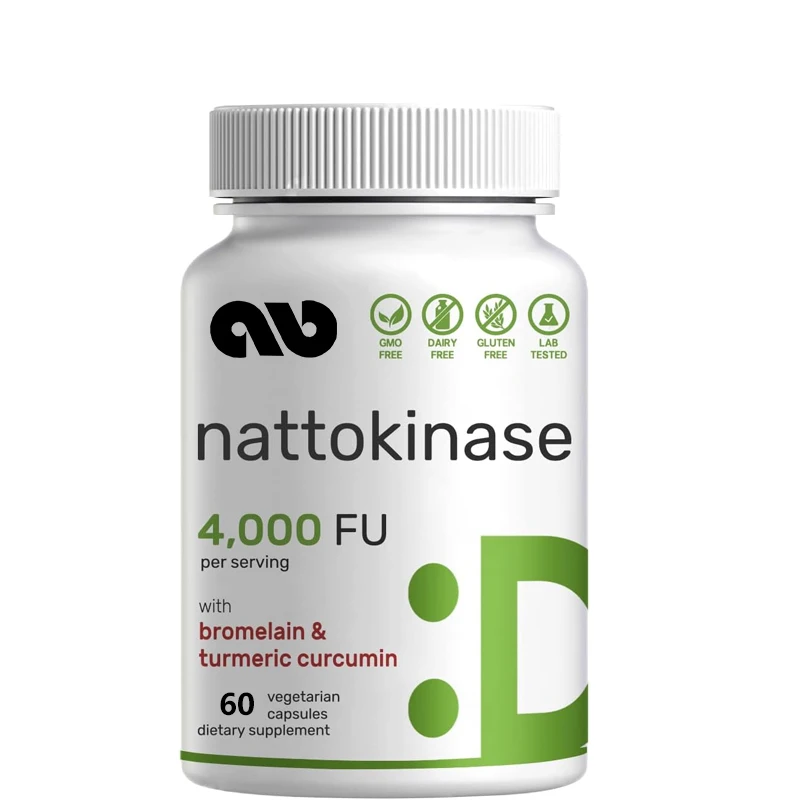 Nattokinase 4000 FU per serving-bromelain,turmeric curcumin,containing black pepper complex - heart health and digestive enzymes