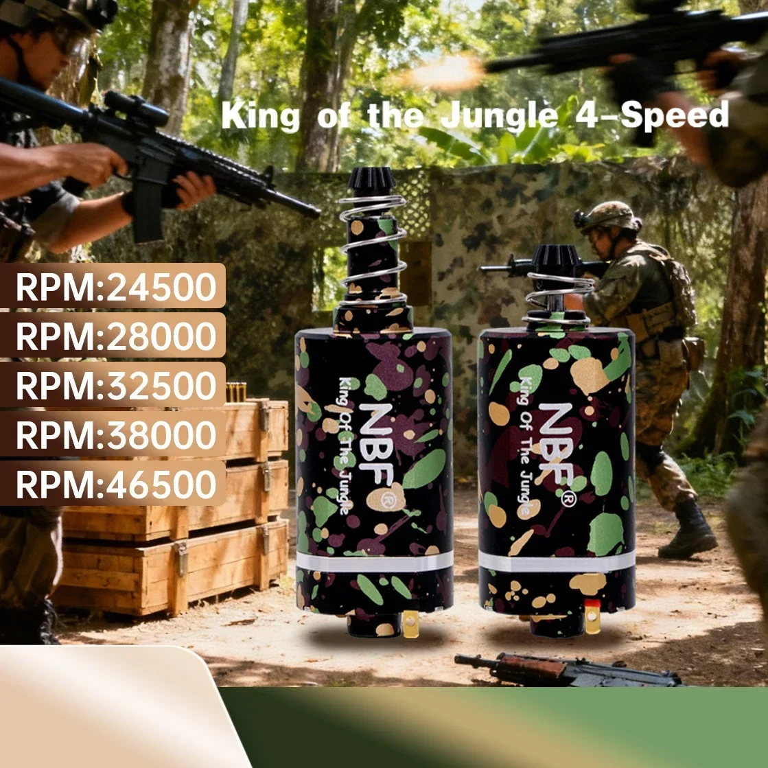 Motor Brushless NBF Grosir 480 Empat Tingkat Kecepatan, Sempurna Untuk Senjata Airsoft M16/M4/MP5/G3/P90 V2 V3 Gearbox