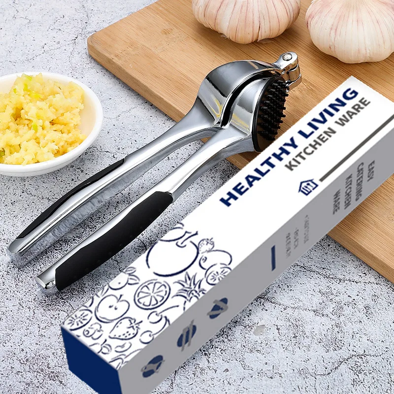 

Tools: Zinc alloy garlic press for kitchen multifunctional garlic press for peeling garlic and stainless steel garlic press