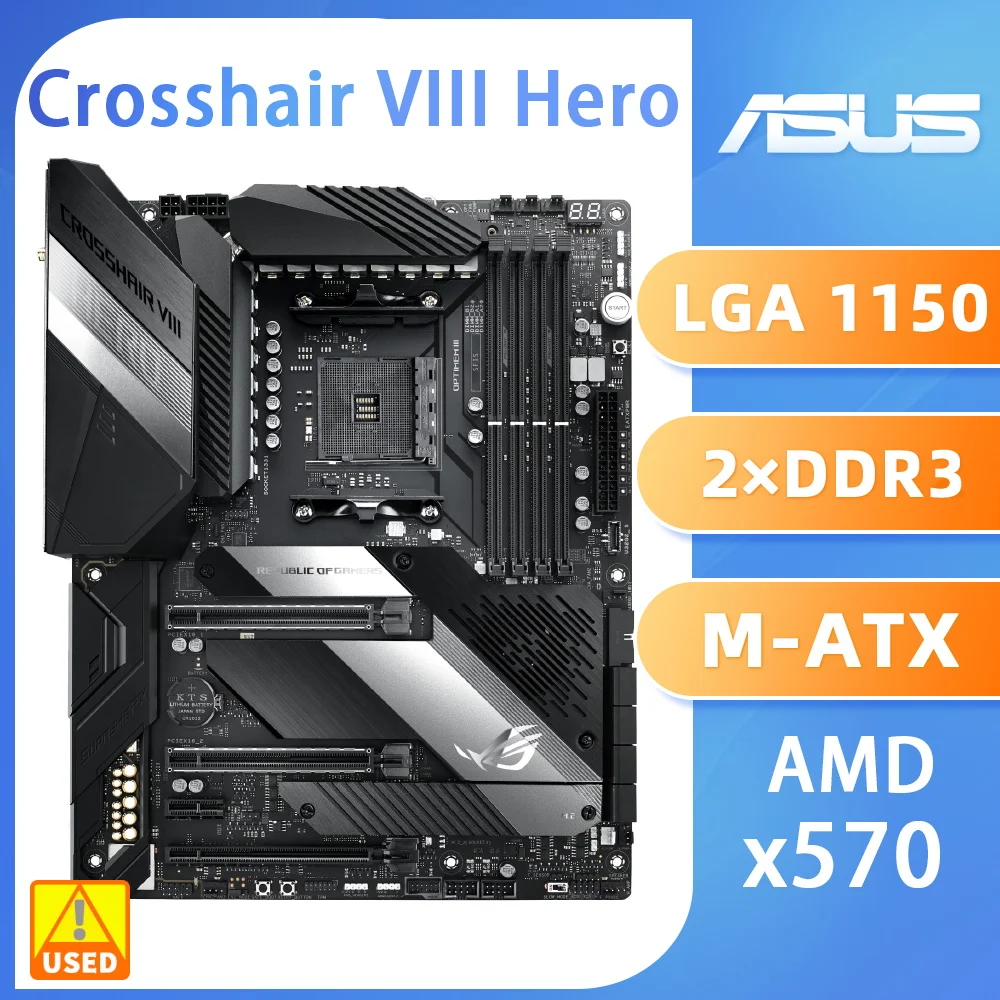 x570 Motherboard ROG Crosshair VIII HERO Overclocking Motherboard AMD x570 Chipset DDR4 128GB 3xM.2 NVIDIA ® 2-Way SLI ®ATX