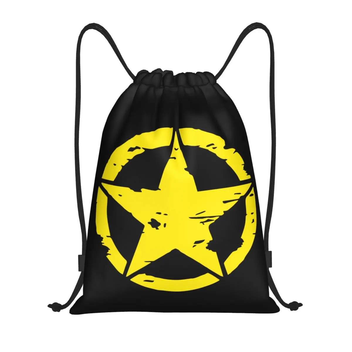 Custom America Tactical Military Star Drawstring Backpack Bags Women Men Lightweight Gym Sports Sackpack Sacks for Training