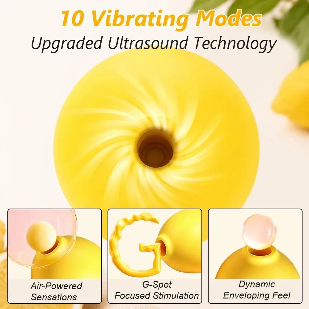 Lemon Sucking Vibrator Nipple Stimulator Vibrating Egg Vacuum Suction Oral Clit Massager Masturbator Sex Toy for Women view 2