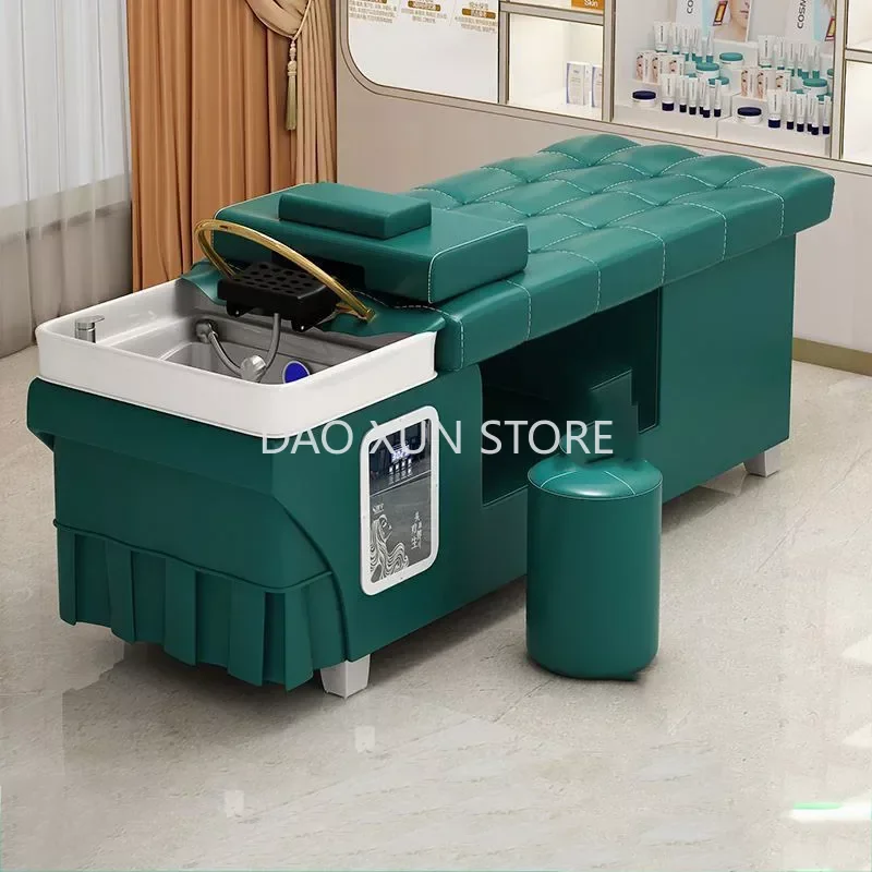 

Shampoo Bowl Chair Wash Hair Salon Chinese Spa Reclining Stretcher Headspa Bed Massage Professional Makeup Backwash Units Nail