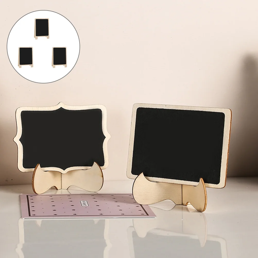 3 Pcs Message Board Table Top Easel Wooden Blackborads Wedding Writing Cypress Standing Blackboards