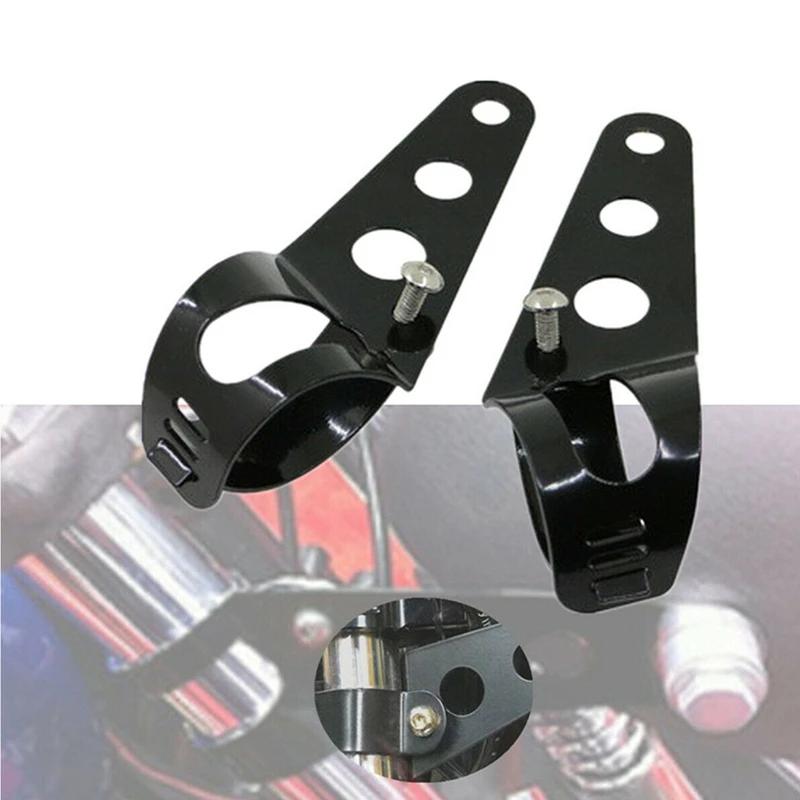 Motorcycle Universal Headlight Mount Bracket for Honda Kawasaki Bobber Racer KZ1000 KZ550 35mm-43mm Fork