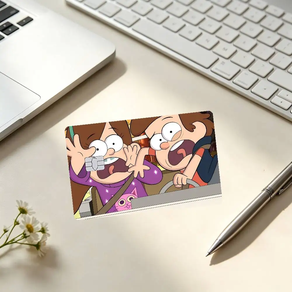 Cute G-Gravity Falls-S Card Stickers Credit Card DIY Card Protector Stickers Waterproof Film Skin Cover