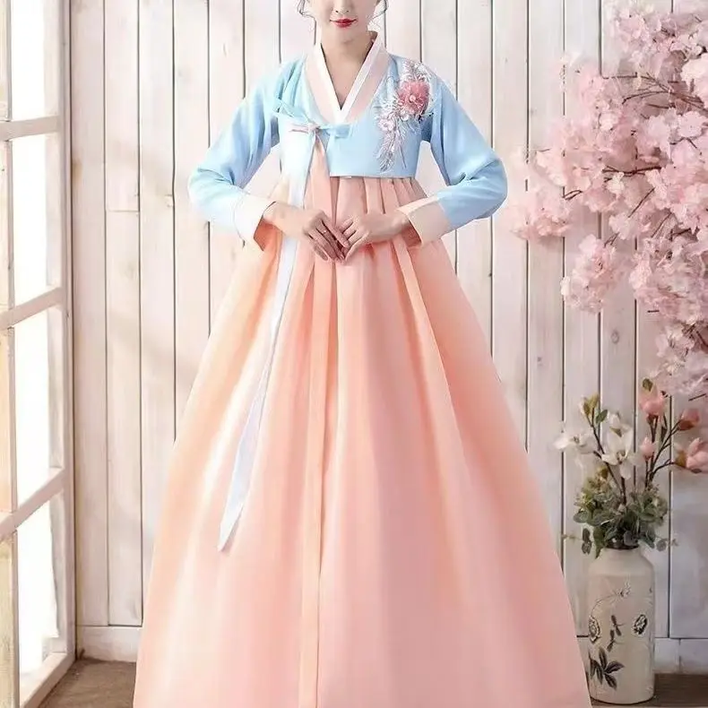 Korean Hanbok Dress for Women,ancient Traditional Stage Dance Costume,Asian Clothes,lady Palace,Korean Wedding Dance Cloth