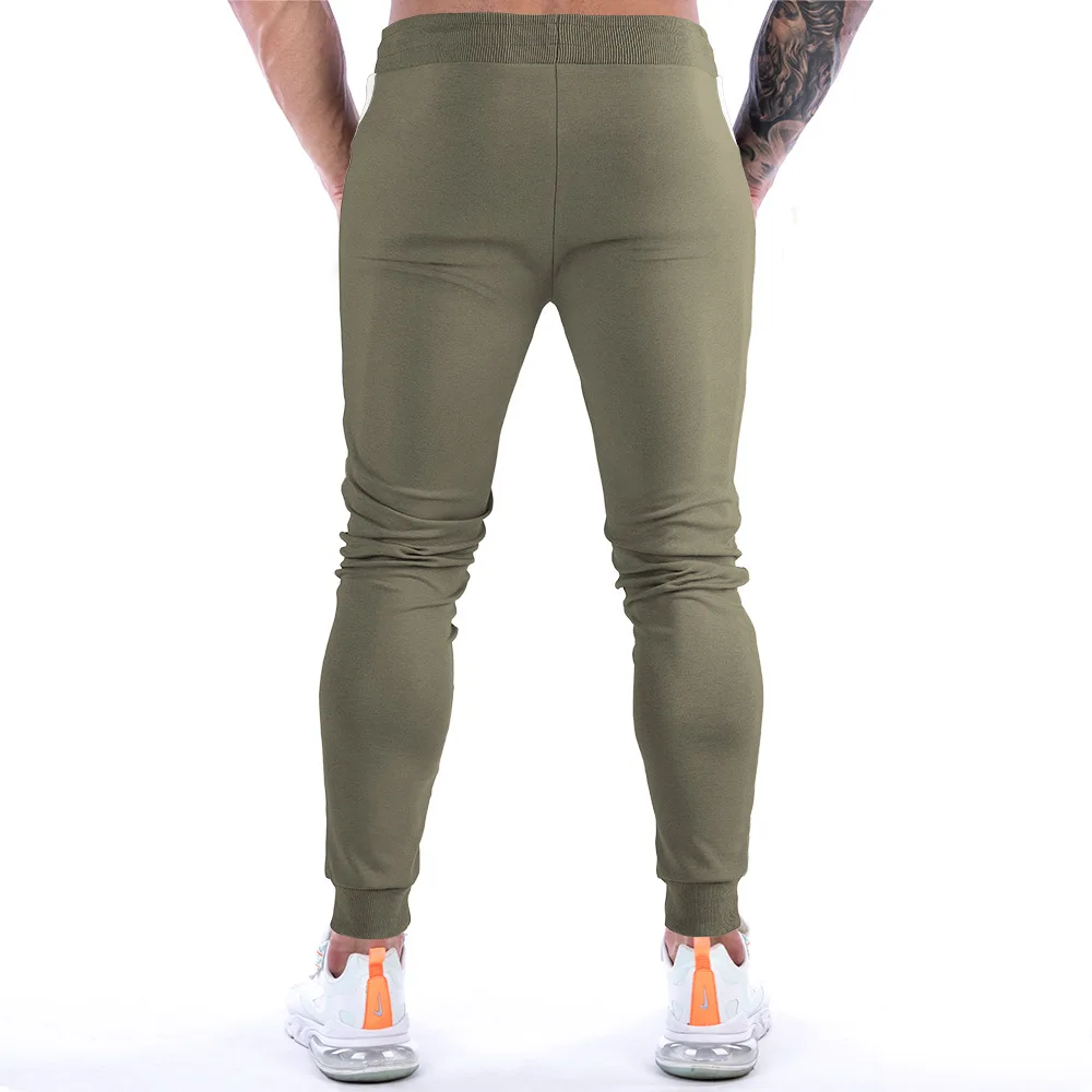 Pantalones deportivos de entrenamiento para hombre, pantalones de chándal de algodón para gimnasio, Joggers informales delgados, pantalones