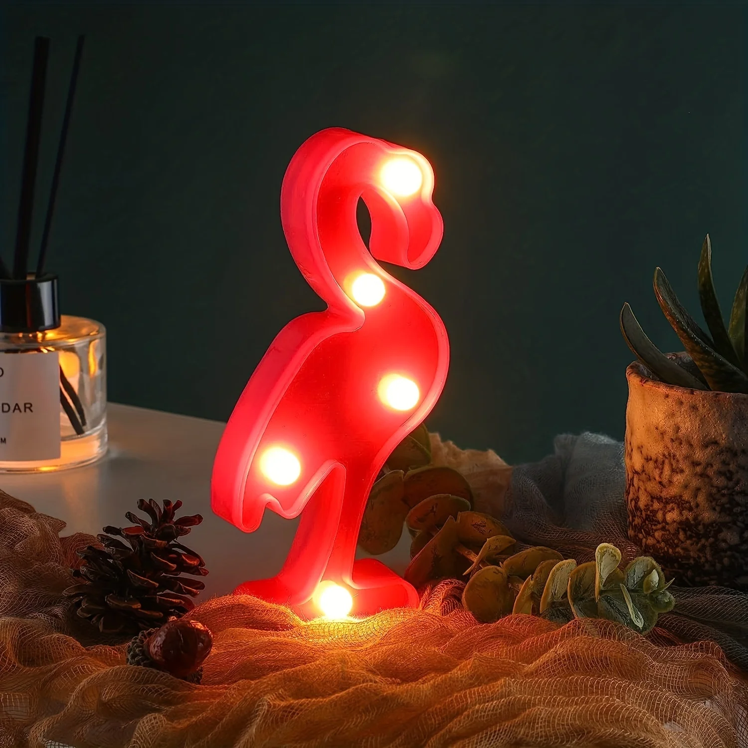 LED Modeling Lights Mini Christmas Night Lights Decorate The Room Atmosphere Decoration Flamingos Decorated With Colorful Lights