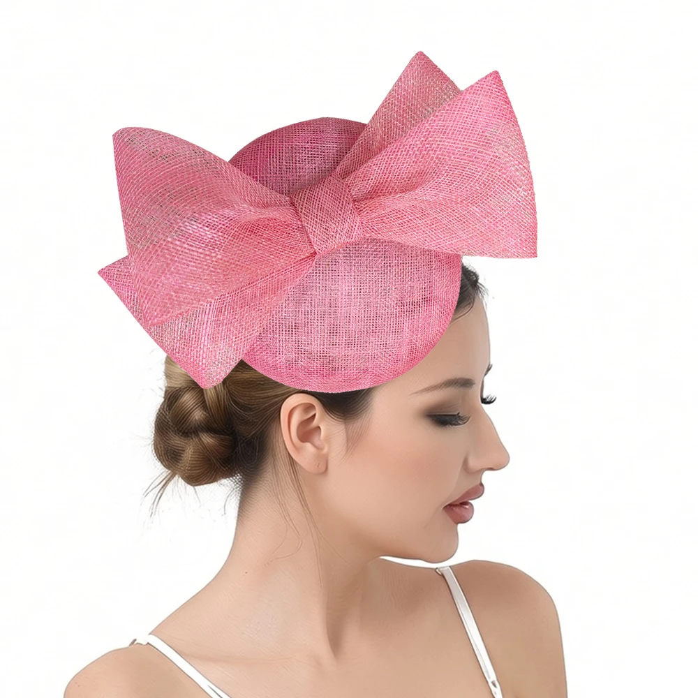 Women Elegant Royal Ascot Big Fascinator Hat Wedding Flower Ladies Headpiece Cocktail Party Dinner Millinery Cap For Kentucky