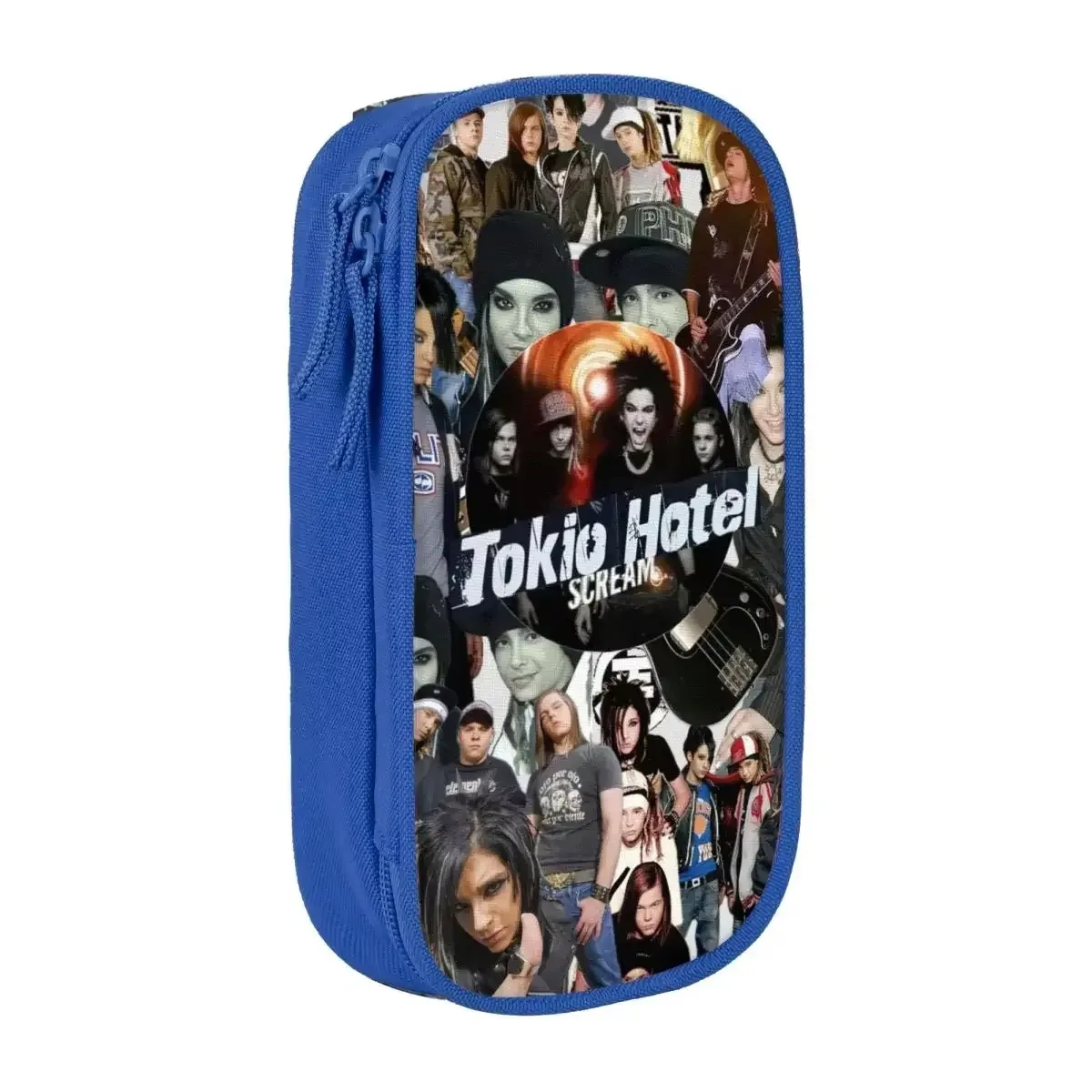 

Tokio Hotel Collage Pencil Cases German Rock Pencilcases Pen Holder for Student Big Capacity Bags School Supplies Stationery