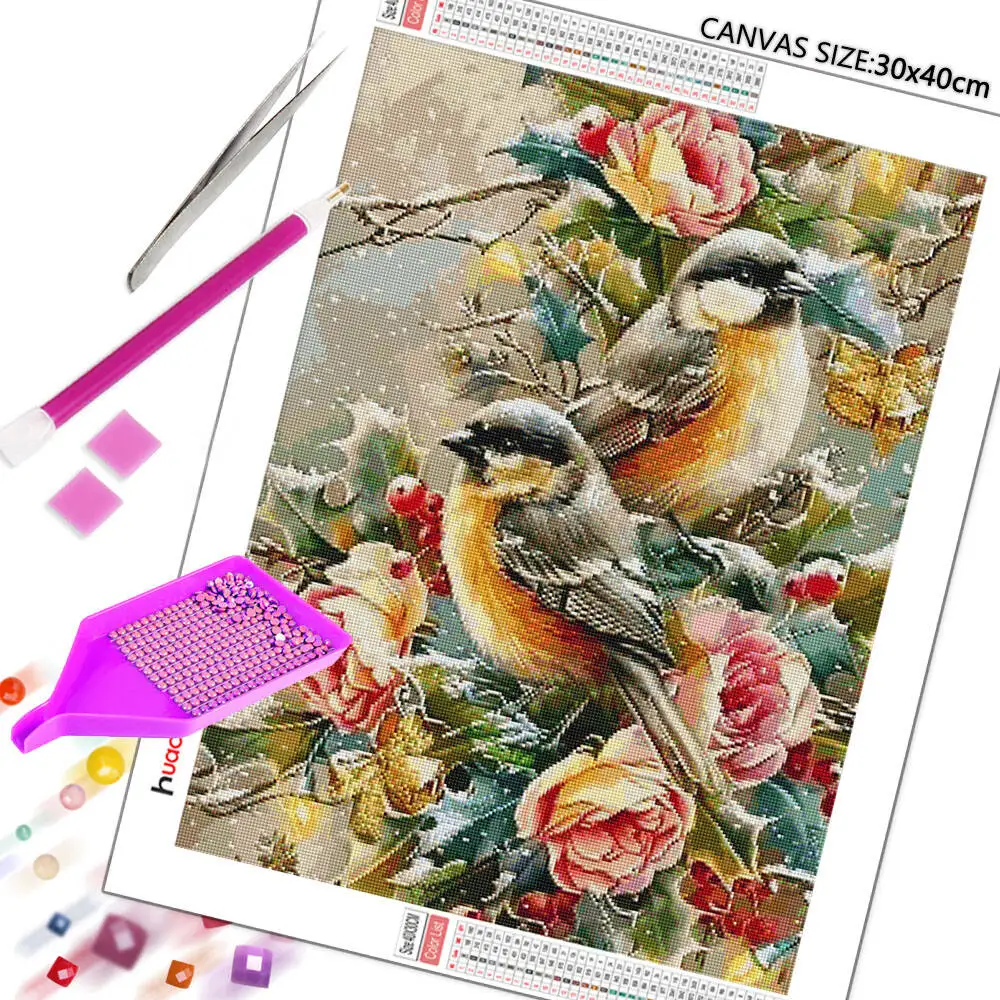 Huacan 2025 مجموعة جديدة لوحات الماس دولفين السماء الماس التطريز البحر الغروب فسيفساء لوحات الديكور الفنية