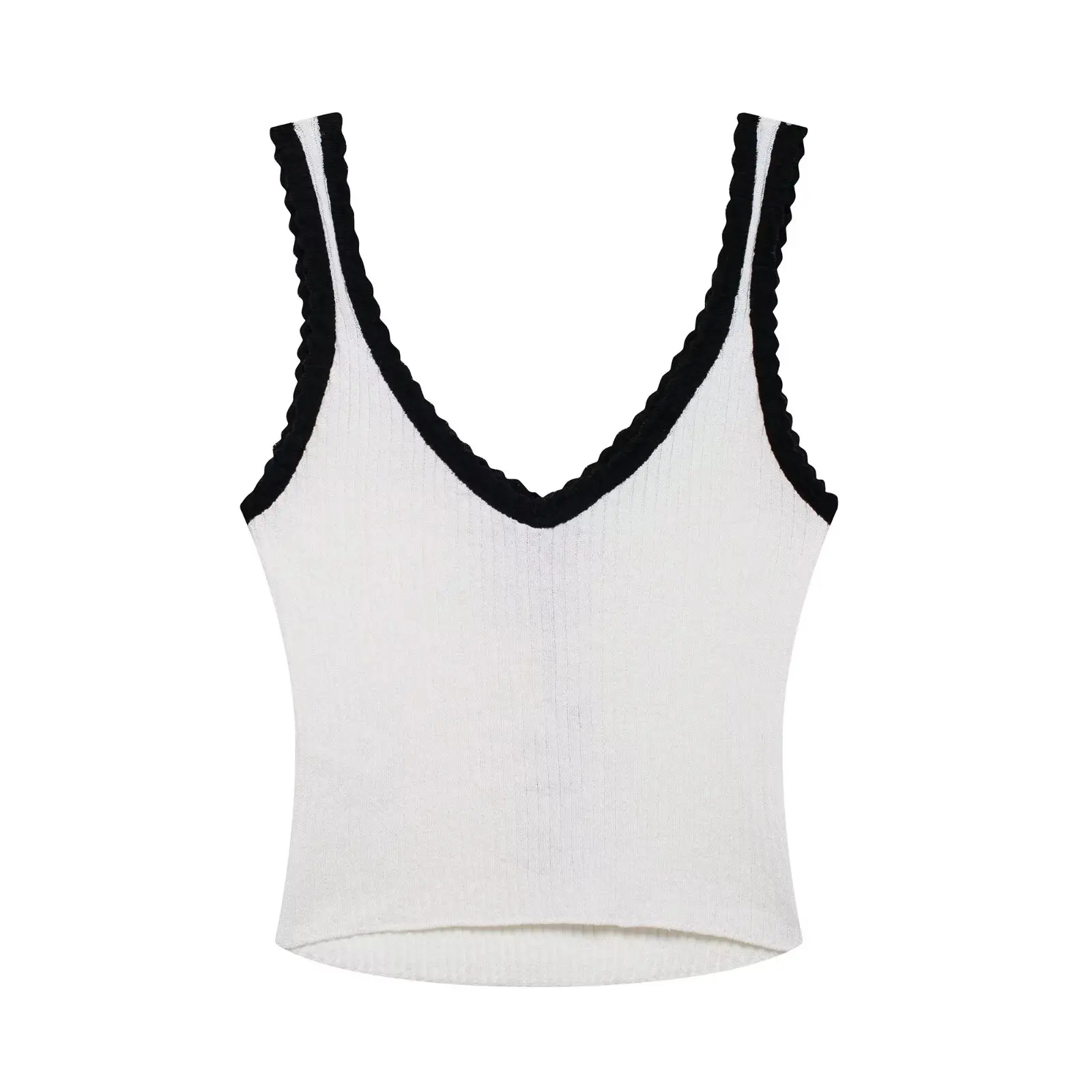 Tangada 2024 Summer Women Bow Knitted Tank Strap Female Sleeveless Camis Top 3h0611