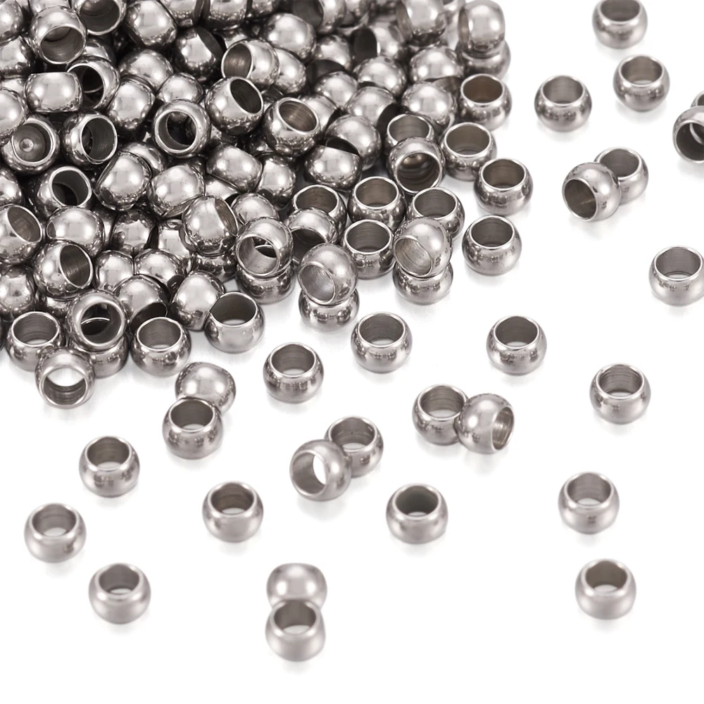 1000Pcs Stainless Steel Spacer Beads Crimp End Beads Dia 1.5 2 2.5 3mm Round Stopper Spacer Bead For DIY Necklace Jewelry Making