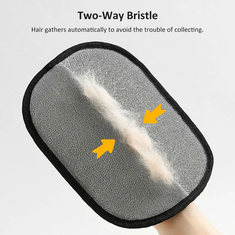 قفاز إزالة شعر الحيوانات الأليفة للقطط والكلاب قفازات شعر الحيوانات الأليفة الكهروستاتيكية قابلة لإعادة الاستخدام مزيل شعر الحيوانات الأليفة للملابس والأريكة والسجاد ومقعد السيارة