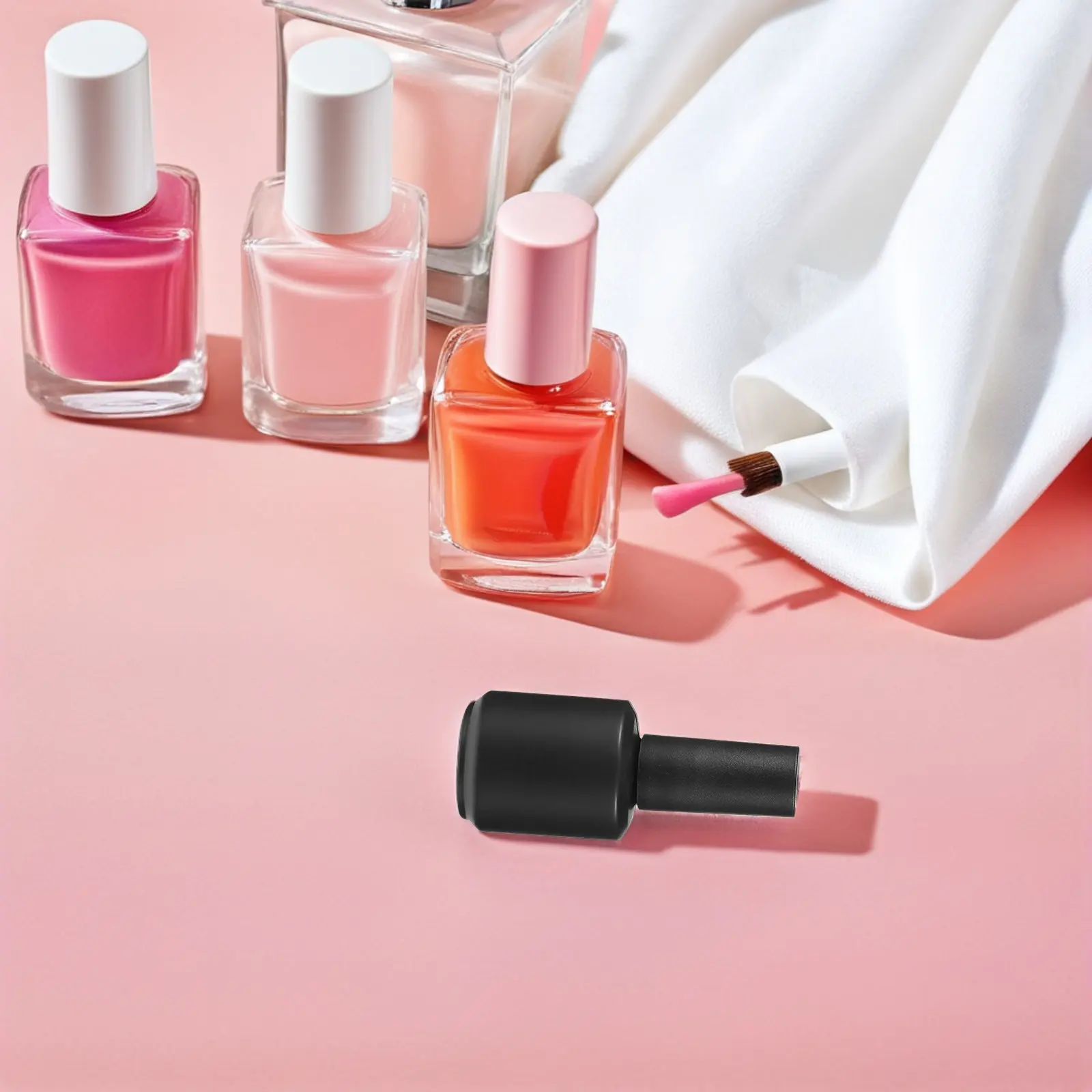 10Pcs Stylish Compact Glass Nail Polish Bottles Reusable Empty Nail Gel Containers for Manicure Store Supplies Touch Up