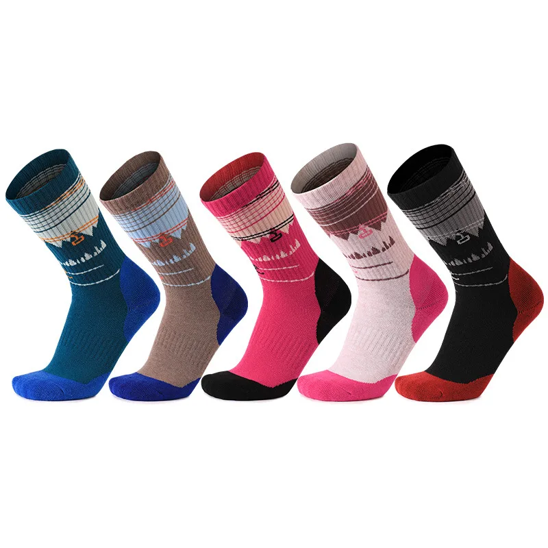 

Merino Wool Socks Thicken Warm Hiking Cushion Crew Socks For Women Wool Breathable Sports Socks Moisture Wicking Euro Size