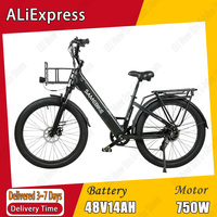 SAMEBIKE RS-A01 E-bike 750W Brushless Motor 48V14AH Lithium Battery Aluminum Alloy 26 Inch Tire Electric Bike Electric Bicycle