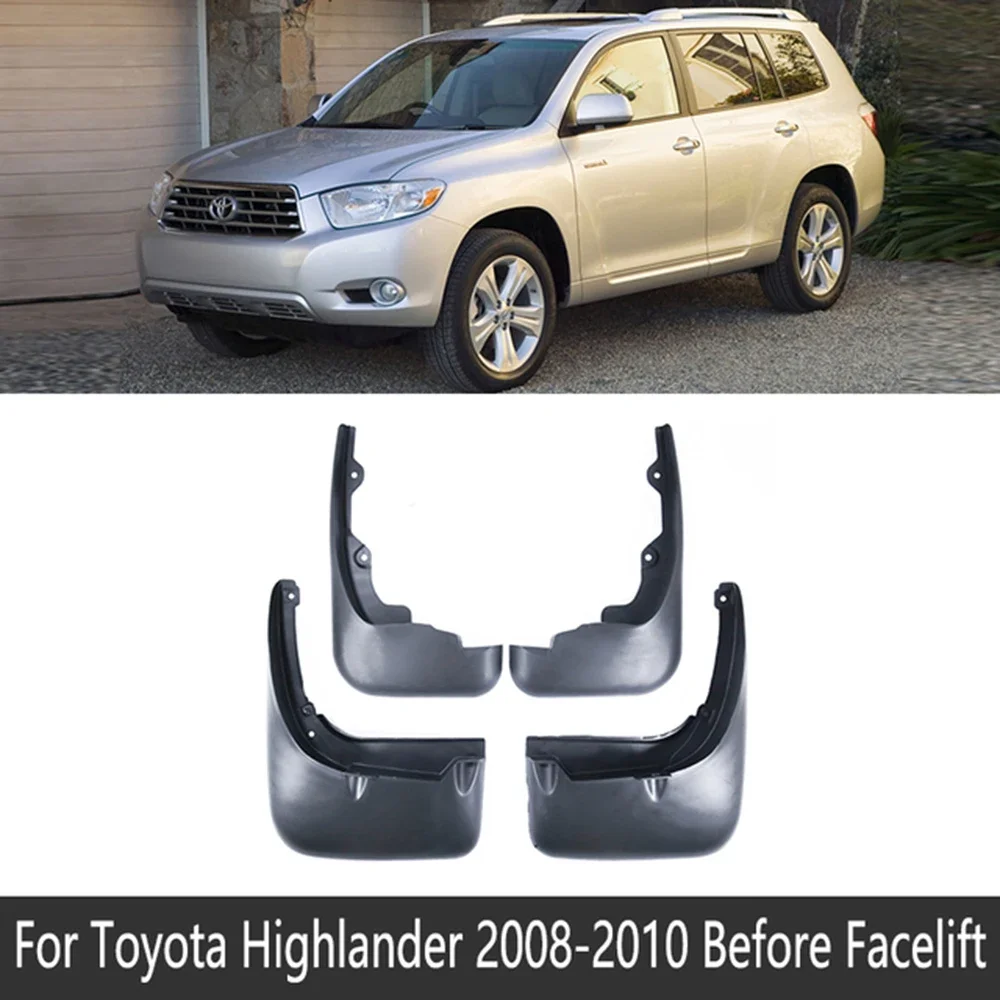 Mudflap 4x for Toyota Highlander Kluger XU40 XU 40 2008 2009 2010 2011 2012 2013 Mudguard Fenders Splash Guards Rear Accessories