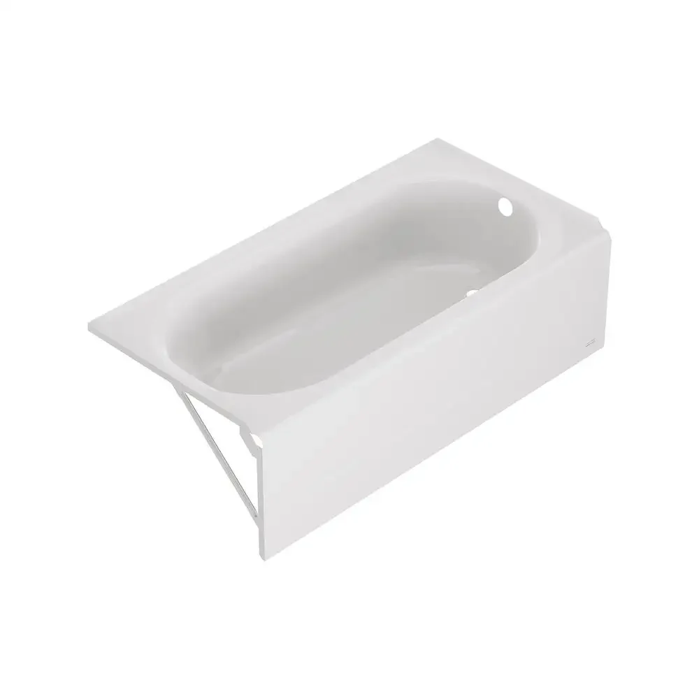 Princeton PRO Above Floor Alcove Bathtub 60 x 30-Inch Drain White Slip-Resistant Surface Easy Installation ADA Compliant