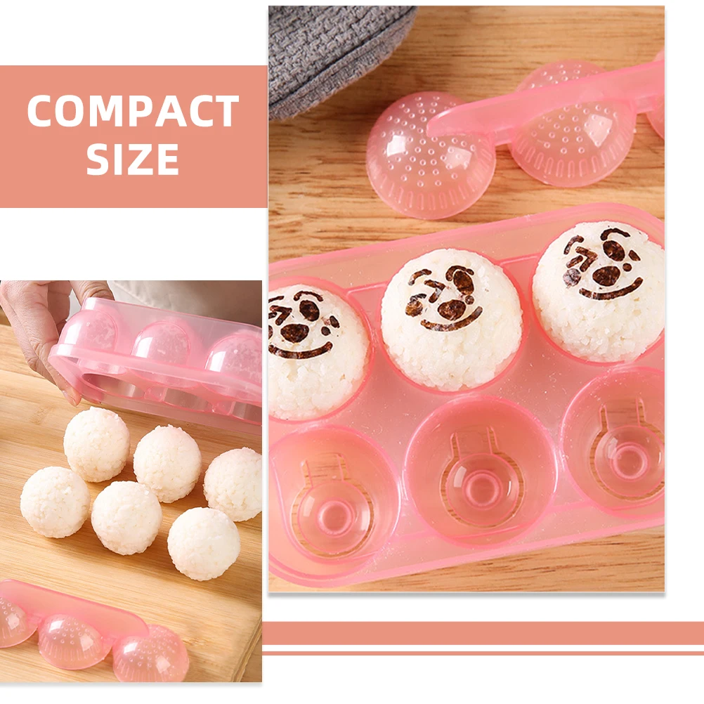 

1Set Onigiri Mold DIY Rice Ball Mold Sushi Making Tool for Easy Portable Snacks Safe Reusable Plastic Kitchen Utensil Set