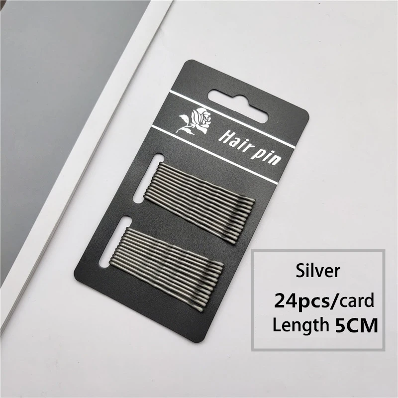 24/50 stücke Schwarz Haarnadeln Für Frauen Haar Clip Dame Bobby Pins Unsichtbare Welle Hairgrip Metall Haarspange Make-Up Pony feste Grips – Detail 4