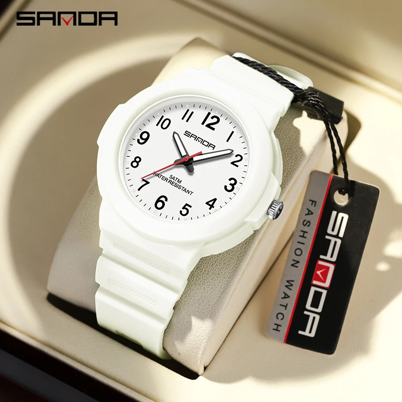 Sanda New Fashion Quartz Watch Classic Versatile Waterproof and Simple Children's Popular Student Men's and Women's Watch 9051