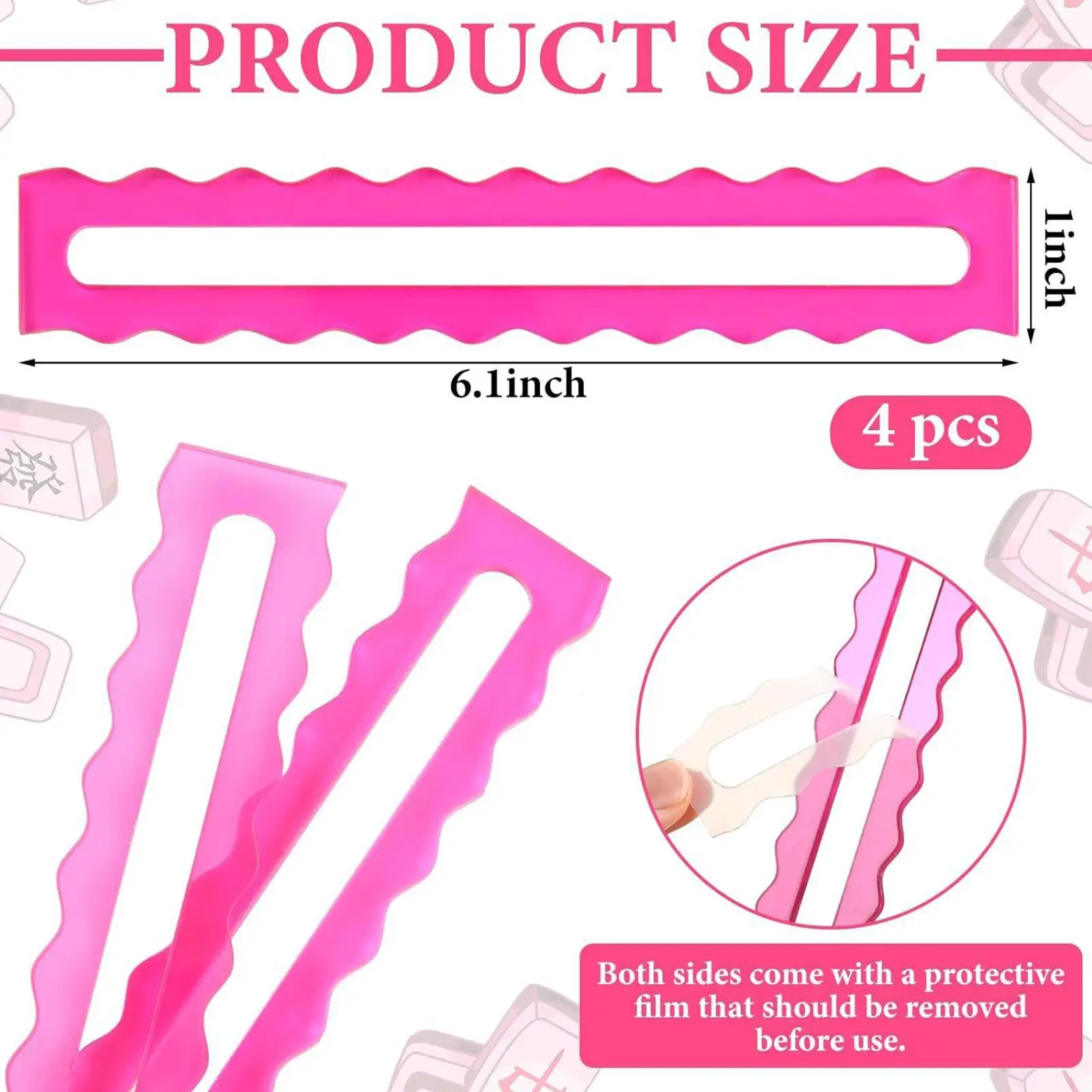 Mahjong Card Line Reader 4 Pieces Mah Jongg Helper Mah Jongg Card Guide For Players Game Night Family Gathering Beginners