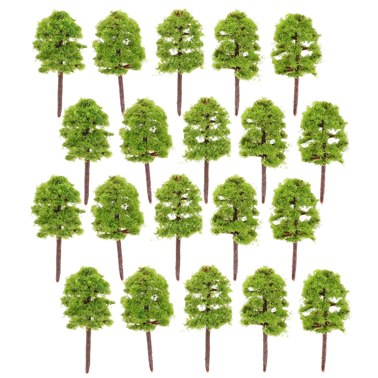 

20Pcs Simulation Tree Ornament Realistic Miniature Trees for Craft Models Fairy Garden Train Scenery Decoration