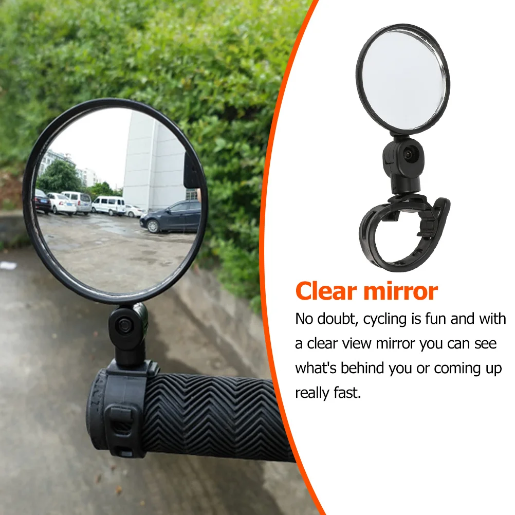 

Rear View Mirror for Mountain Handlebar Road Bike Leisure Bike Acrylic Resin Rotatable Mirrors Riding Accessories Wide Vision