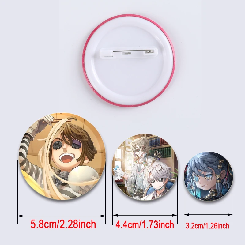 Identity Ⅴ Horror Game Badge Servais Le,Roy Vera Nair,Emily Dyer,Frederick Kreiburg Cosplay Figure Enamel Pins for Backpack Gift