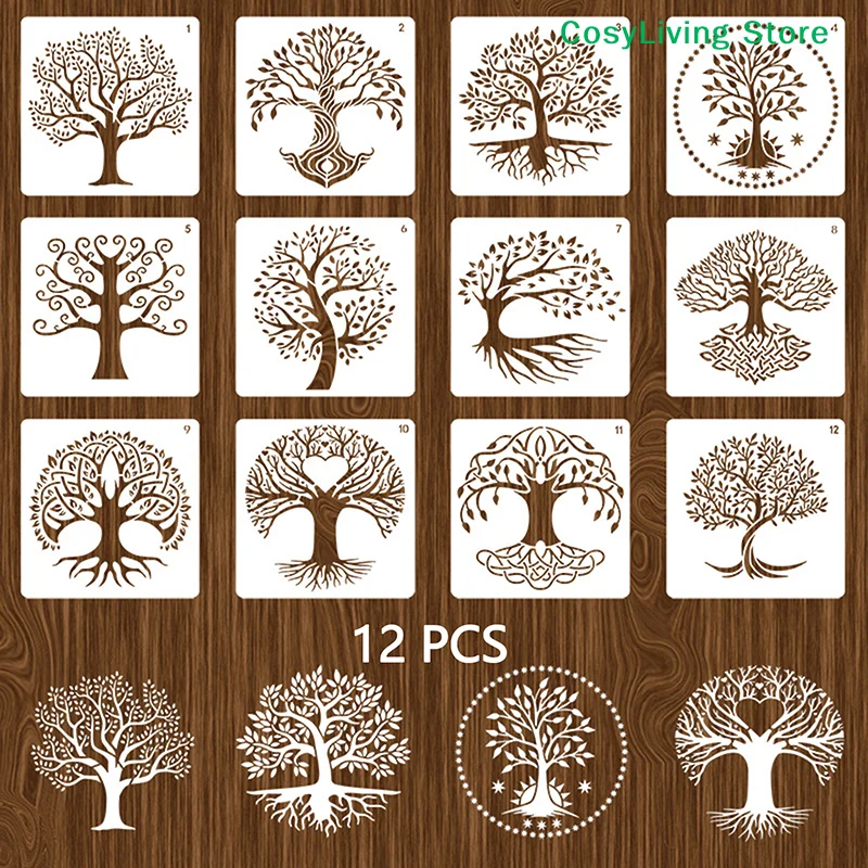 12Pcs Reusable Tree…