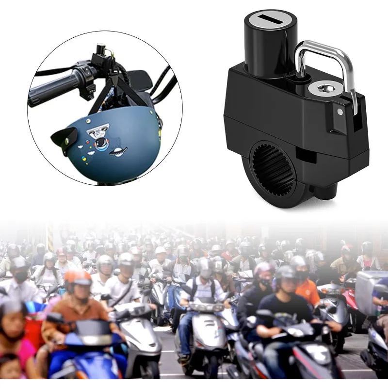 Motorcycle Supplies Helmet Lock Anti-theft Locker Locking Device Rustproof Fine Workmanship Compact Size Convenience